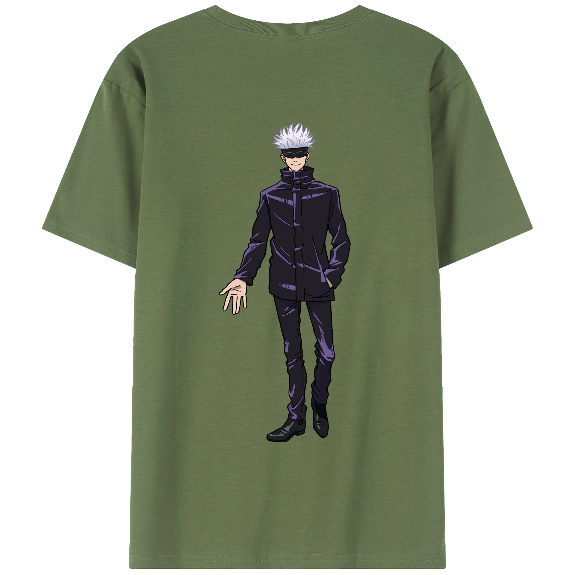 （画像用） 呪術廻戦 Jujutsu Kaisen 綿100％ メンズ半袖Tシャツ（バックプリント） 通気性